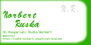 norbert ruska business card